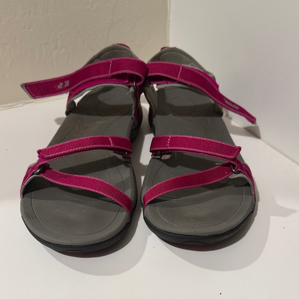 Teva Women's Open-Toe Sandals in Magenta Straps with Gray Footbed - Picture 6 of 6